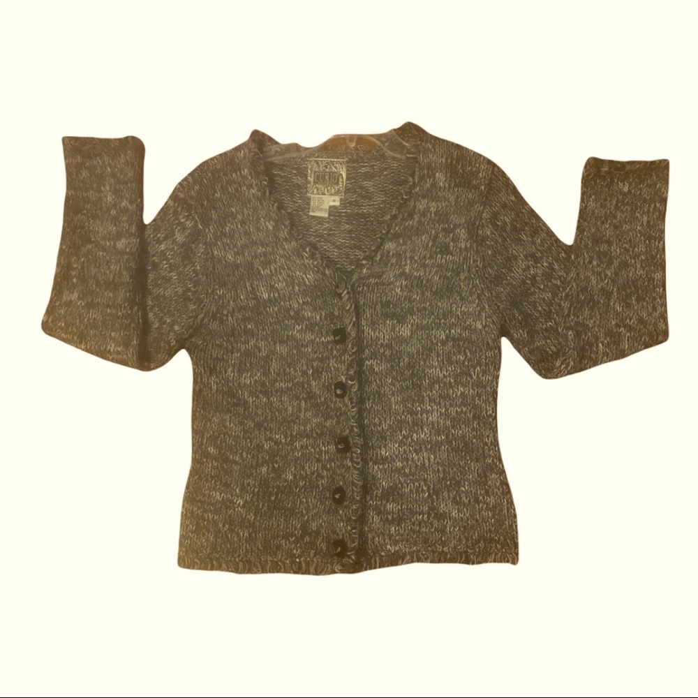 Curio cardigan - raime/ cotton blend cardigan warm grey color nwot!